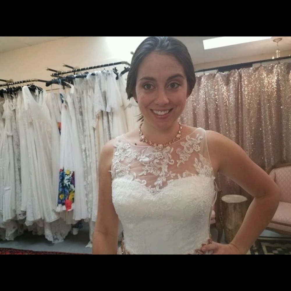 Pronovious Wedding Dress Bridal Size 12 - Picture 3 of 4